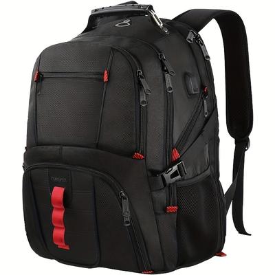 1pc Large Capacity Travel Backpack With Usb Chargi...