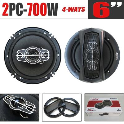 1-pair 6inch 700w 4-way Car Hifi Coaxial Speaker With Dust Cover And Audio Cable, Car Door Auto Audio Music Stereo Full Range Frequency Speakers