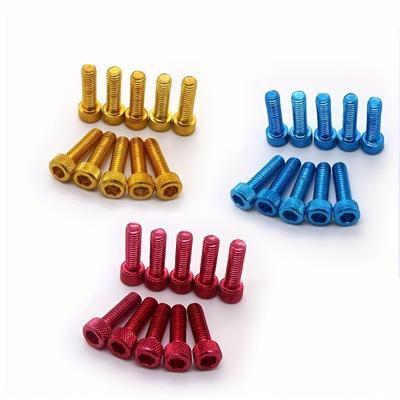 10pcs Motorcycle Modified Accessories Scooter Colorful Aluminum Alloy Screws Colorful Screws Decorative Screws M6*20mm
