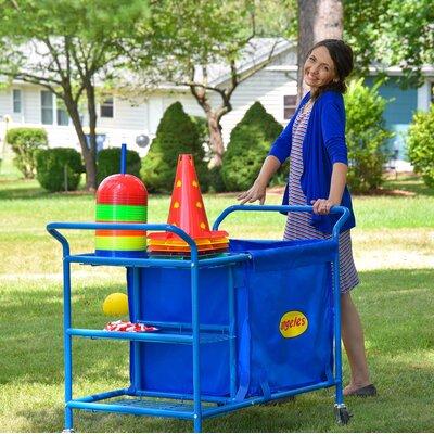 Angeles Ball Cart Meta/Wire in Blue | 34.75 H x 45.25 W x 25 D in | Wayfair AFB7900