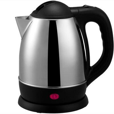 Brentwood Appliances 1.27 qt. Stainless Steel Electric Tea Kettle Stainless Steel in Black/Gray | 8.5 H x 7.5 W x 5.75 D in | Wayfair KT1770