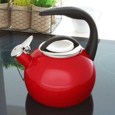 Chantal Anniversary 2 qt. Enamel on Steel Stovetop tea kettle Enameled | 9.5 H x 7.375 W x 9 D in | Wayfair 37-ANN RE