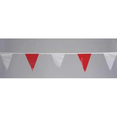 CORTINA SAFETY PRODUCTS 03-401-60 Pennants,Vinyl,Red/White,60 ft.