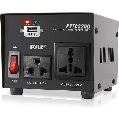 Pyle Step Up & Step Down Converter 500W 220V Electronic Transformer Metal | 5 H x 7 W x 7 D in | Wayfair PVTC320U