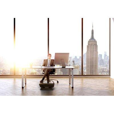 Mount-It Ergonomic Under Desk Footrest | Height Adjustable Office Footrest w/ 3 Height Levels, Rubber | 24 H x 15 W x 4.5 D in | Wayfair MI-7801