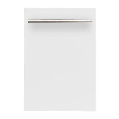 ZLINE 18 in. Compact Top Control Built-In Dishwasher w/ Stainless Steel Tub & Modern Style Handle in White | 32.5 H x 17.63 W x 23.1 D in | Wayfair