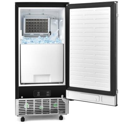 Costway Built-in Ice Maker Free-standing/under Counter Machine 80lbs/day W/Light in Gray | 33.5 H x 15 W x 18.5 D in | Wayfair FP10081US-SL