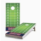 Skip's Garage Houston Football Corn Hole Board Set w/ LED Lights Solid Wood in Brown/Green | 12 H x 24 W x 48 D in | Wayfair SKP-CHWWC-80-1-2