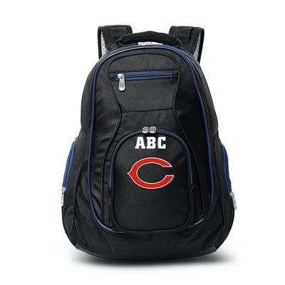 MOJO Black Chicago Bears Personalized Premium Color Trim Backpack