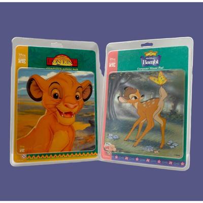 Disney Computers, Laptops & Parts | Lot Of 2 Vintage Disney Interactive Computer Mouse Pads "Lion King" & "Bambi" | Color: Brown/Green | Size: Os