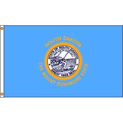 NYLGLO 144970 South Dakota Flag,4x6 Ft,Nylon