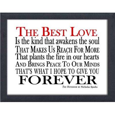 Picture Perfect International "Love that Awakens the Soul" Framed Textual Art Plastic/Acrylic in Black/White | 25.5 H x 37.5 W x 1 D in | Wayfair