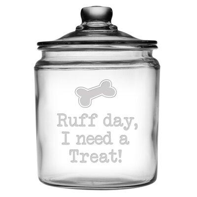 Red Barrel Studio® Ruff Day 1.3 lb Pet Treat Jar Glass | 6.38 H x 5.5 W x 5.5 D in | Wayfair RDBT6145 42670724