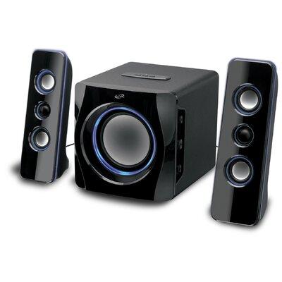 iLive 2-Channel Bluetooth Speaker System w/ Bass Control & LED Light Effect in Black | 7.68 H x 7.28 W x 8.86 D in | Wayfair IHB23B