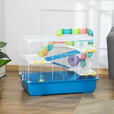 Tucker Murphy Pet™ 31" Large Hamster Cage, Small Animal House, Multi-Storey Gerbil Haven, Tunnel Tube System, w/ Water Bottle, Exercise Wheel | Wayfair
