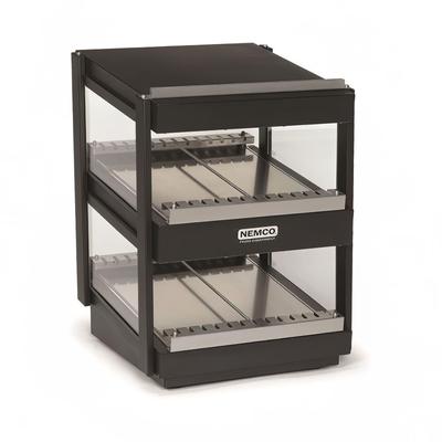 Nemco 6480-18S-B 18" Self Service Countertop Heated Display Shelf - (2) Shelves, 120v, Black