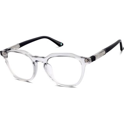 Zenni Round Prescription Glasses Clear Plastic Full Rim Frame