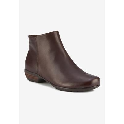 Extra Wide Width Women's Ezra Bootie by Ros Hommerson in Brown Leather (Size 7 WW)
