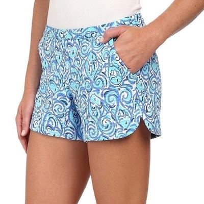 Lilly Pulitzer Shorts | Lilly Pulitzer Blue Doodle Swirl Shorts - 100% Cotton - Size 00 | Color: Blue | Size: 00