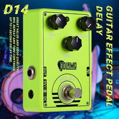 1pc D-14 Delay Guitar Effect Pedal Delay Pedal With Mix Repeat And Time Controls True Bypass Design For Electric Guitar