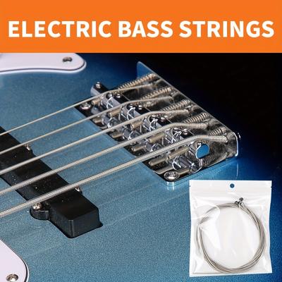 Four-string Electric Bass Strings, 45-65-80-100, Entry-level Bass Strings, Middle Carbon Steel Nickel Alloy, Anti-rust Coating, Bright And Smooth Tone, Set Of 4, Bass Accessories