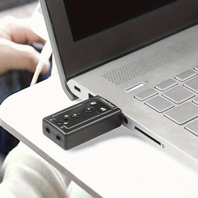 Virtual 7.1 Channel Sound Card External Usb 2.0 Audio Mic Speaker Adapter Microphone Stereo 3.5mm Jack Headset Sound Card
