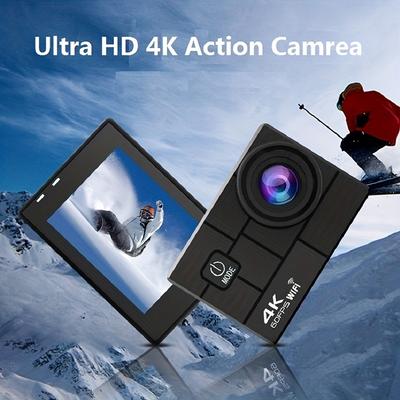 Action Camera Ultra Hd 4k/60fps 24mp Wifi 2" Screen 170d Lens Underwater 30m Helmet Video Pro Anti-shake Action Camera With Remote Control No Card