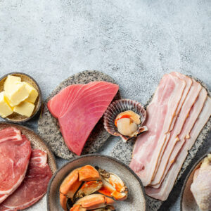 Most common types of meat and seafood