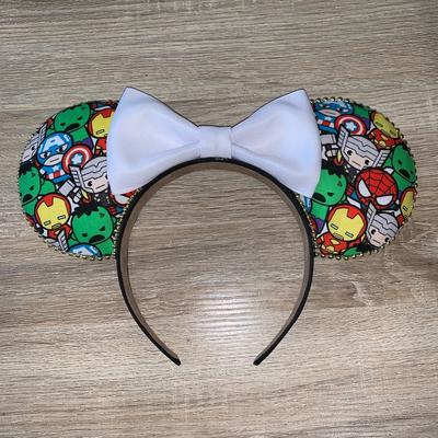 Disney Accessories | Avengers Custom Minnie Ears | Color: Black | Size: One Size