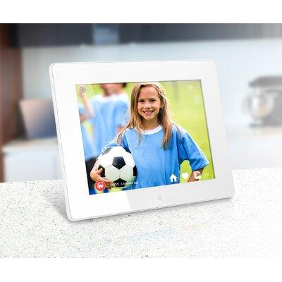 Latitude Run® Tolna LCD Wi-Fi Digital Photo Picture Frame Plastic in White, Size 7.0 H x 8.5 W x 1.0 D in | Wayfair