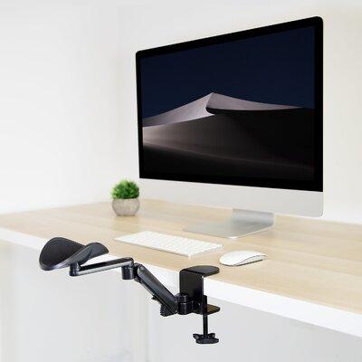 Mount-It Height Adjustable Computer Arm Rest for Desk, Full Motion Elbow Support w/ Clamp-On Base Metal in Black | 17 H x 6 W x 4 D in | Wayfair