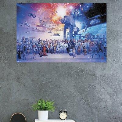 Trends International Star Wars - Galaxy Paper Print in Blue | 22.375 H x 34 W x 0.125 D in | Wayfair POD6263