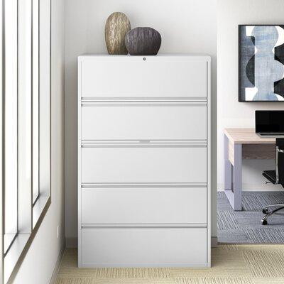 Upper Square™ Harietta 5-Drawer Lateral Filing Cabinet Metal Steel in White | 67.63 H x 42 W x 18.63 D in | Wayfair