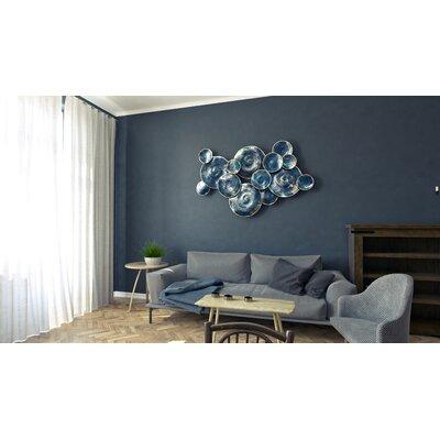 World Menagerie Lotus Leaves Wall Décor Metal in Black/Gray | 46 H x 28 W x 3 D in | Wayfair TY5107