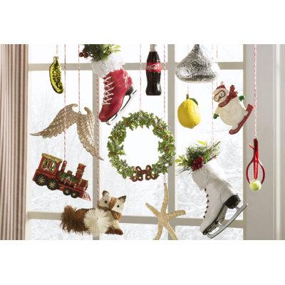 The Holiday Aisle® Plastic Tennis Racket w/ Tennis Ball Hanging Figurine Ornament Plastic, Size 4.0 H x 2.0 W x 2.0 D in | Wayfair D0552