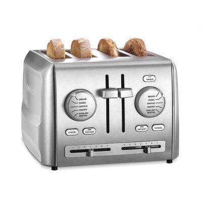 Cuisinart 4 Slice Toaster Stainless Steel in White | 11.02 H x 10.94 W x 7.64 D in | Wayfair CPT-640P1