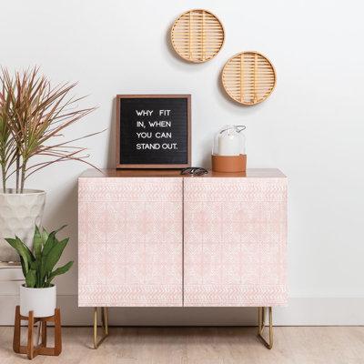 East Urban Home Dash & Ash Stars Above in Coral 2 Door Credenza Cabinet Wood in Brown | 38 H x 38 W x 17.5 D in | Wayfair