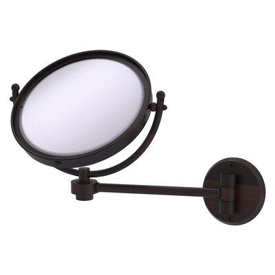 17 Stories Wall Mounted Make-Up 5X Magnification Mirror w/ Dotted Detail Metal in Brown | 10 H x 14 W x 8 D in | Wayfair WM-5D/5X-VB