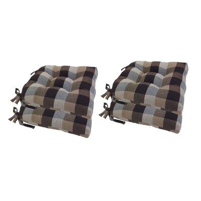 Charlton Home® Woven Plaid Outdoor Chair Pad, Polyester | 4 H x 16 W in | Wayfair BDCA3E114035474FBEB19D988CA48516