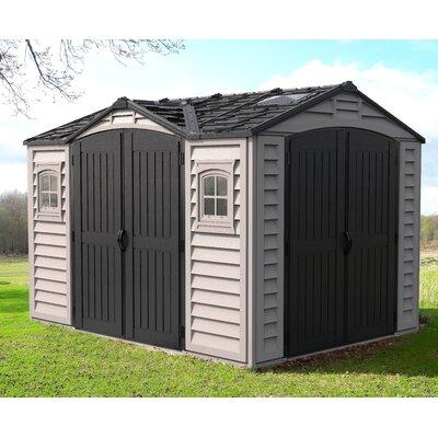 Duramax Building Products Apex Pro 10 ft. 5 in. W x 8 ft. D Plastic Storage Shed in Black/Brown | 92.3 H x 128.4 W x 97.4 D in | Wayfair 40116