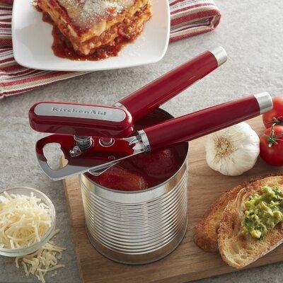 KitchenAid® KitchenAid Can Opener Stainless Steel/Plastic in Red | 3 H x 8.36 W x 1.25 D in | Wayfair KO199OHERA