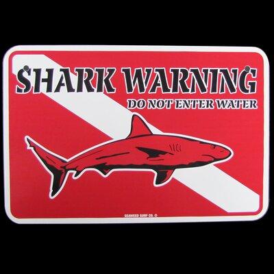 Treasure Gurus Shark Warning Scuba Diving Dive Flag Sign Do Not Enter Aluminum in Gray/Red | 8 H x 12 W in | Wayfair SN-TN3DIVEWARNING