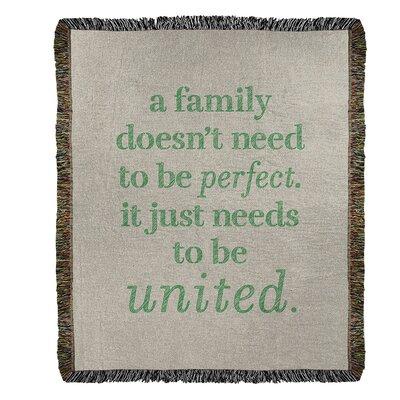 East Urban Home Handwritten Family Love Quote Cotton Woven Blanket Cotton in Gray | 60 W in | Wayfair FF2BFF5BB5844D399164B8B4D66EF605