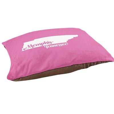 East Urban Home Memphis Tennessee Indoor Dog Pillow Metal in Pink, Size 7.0 H x 50.0 W x 40.0 D in | Wayfair 6748F7D7FD844DC0BF18237EFF7980B0