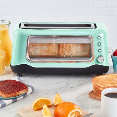Dash 2 Slice Long Slot Clear View Toaster Steel | 7.8 H x 15.7 W x 6.6 D in | Wayfair DVTS501AQ