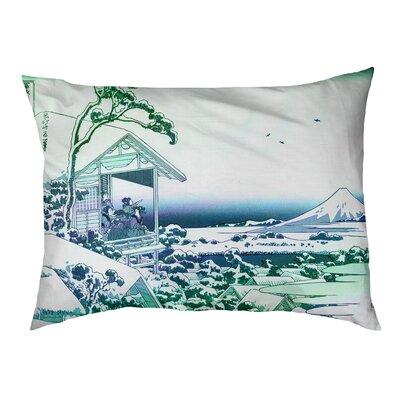 Tucker Murphy Pet™ Casillas Katsushika Hokusai Tea House at Koishikawa Outdoor Cat Designer Pillow Fleece, Polyester | Wayfair