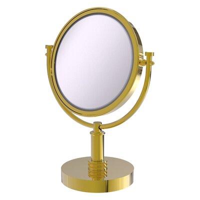 Charlton Home® Dolder Vanity Top Modern & Contemporary Magnification Make-Up Mirror Metal in Yellow | 15 H x 8 W x 8 D in | Wayfair