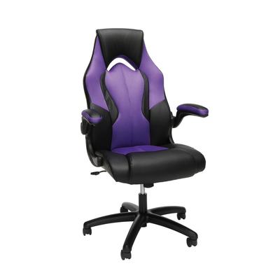 OFM Essentials Collection High-Back Racing Style Bonded Leather Gaming Chair in Purple - OFM ESS-3086-PUR