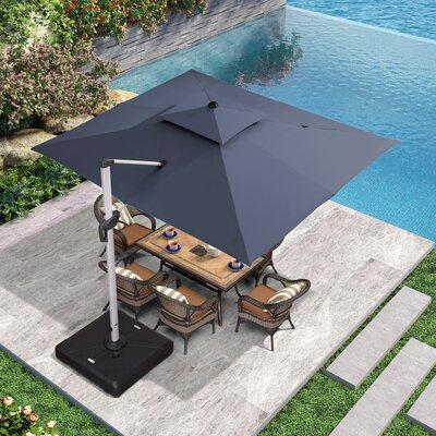 Latitude Run® Gardette 9' x 11' Rectangular Cantilever Umbrella (must purchase base separately) in Gray | 108 H in | Wayfair
