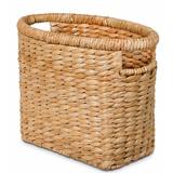 Highland Dunes Emborough Hand Woven Basket Magazine Rack in Brown, Size 11.5 H x 8.5 W x 16.0 D in | Wayfair E4ABA937719A453495A40F3FF81E0B71